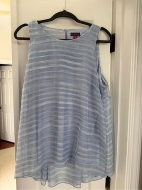 Vince Camuto Light Blue Striped Blouse